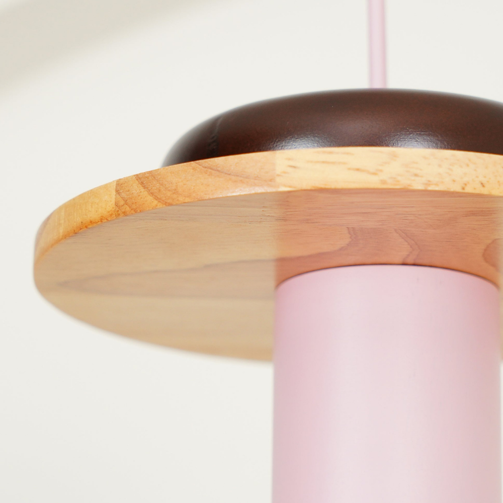 Geometric Wood Pendant Light, Sculptural Nordic Design - view 51