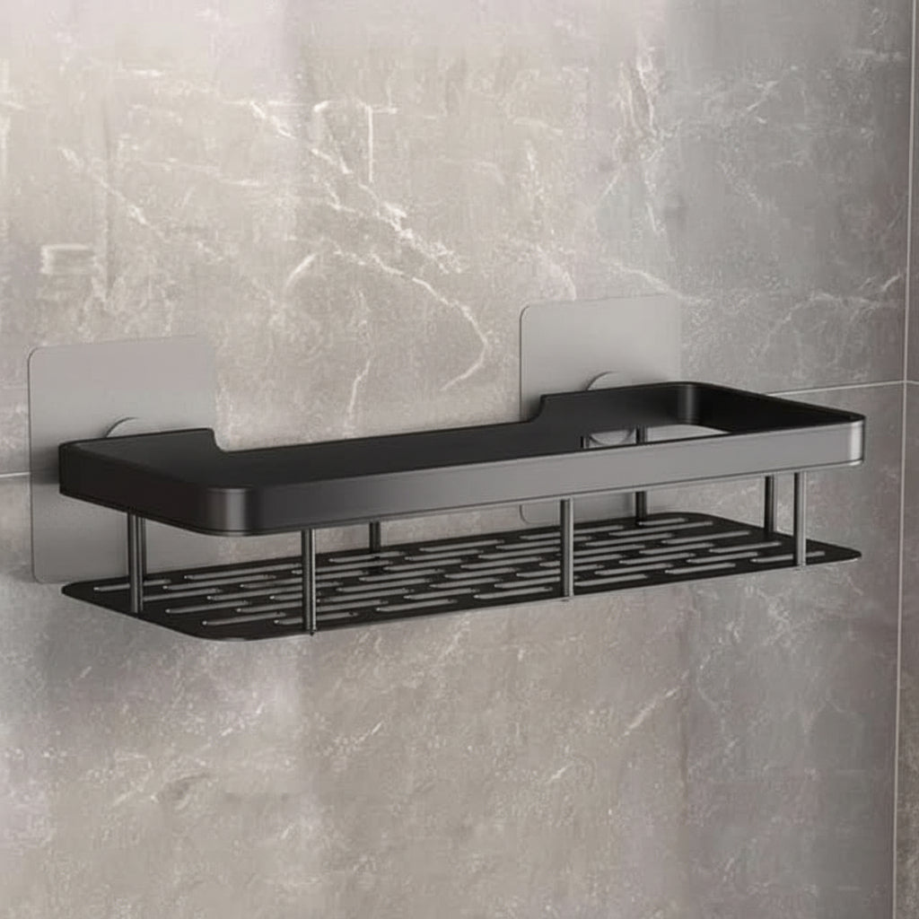 Adhesive Bathroom Shelf, Drill-Free Shower Storage Organiser — product view 3