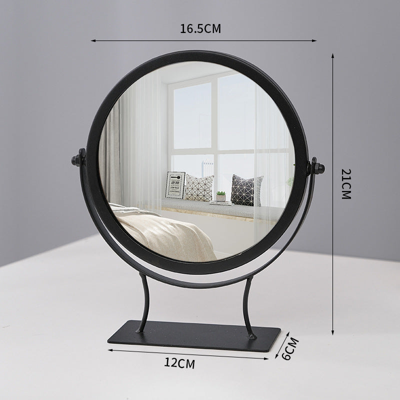 Metal Vanity Mirror with Jewellery Storage