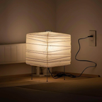Paper Lantern Table Lamp with Metal Handle, UK Plug - view 4