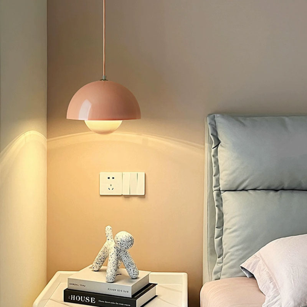Layered Metal Dome Pendant Light, Mid-Century Style - view 3