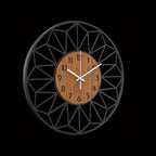 Silent Metal Wall Clock with Wood-Grain Centre — product view 12