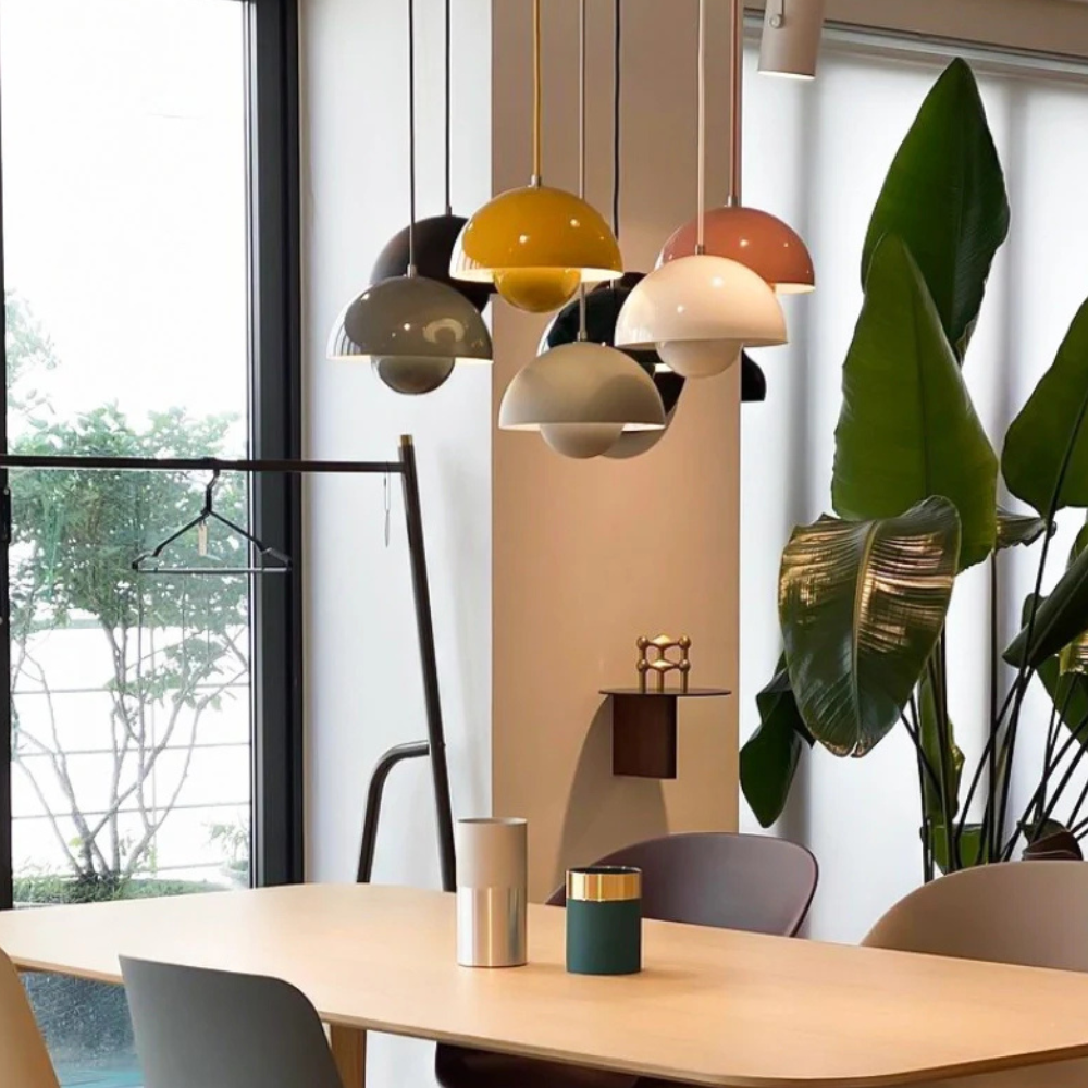 Layered Metal Dome Pendant Light, Mid-Century Style - view 17