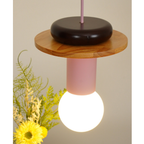 Geometric Wood Pendant Light, Sculptural Nordic Design - view 26