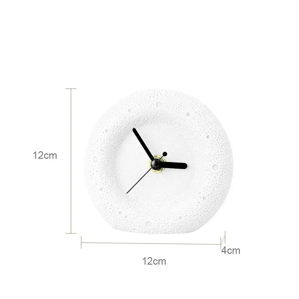 Sandstone Desk Clock, Silent Minimalist Table Clock - product view 2