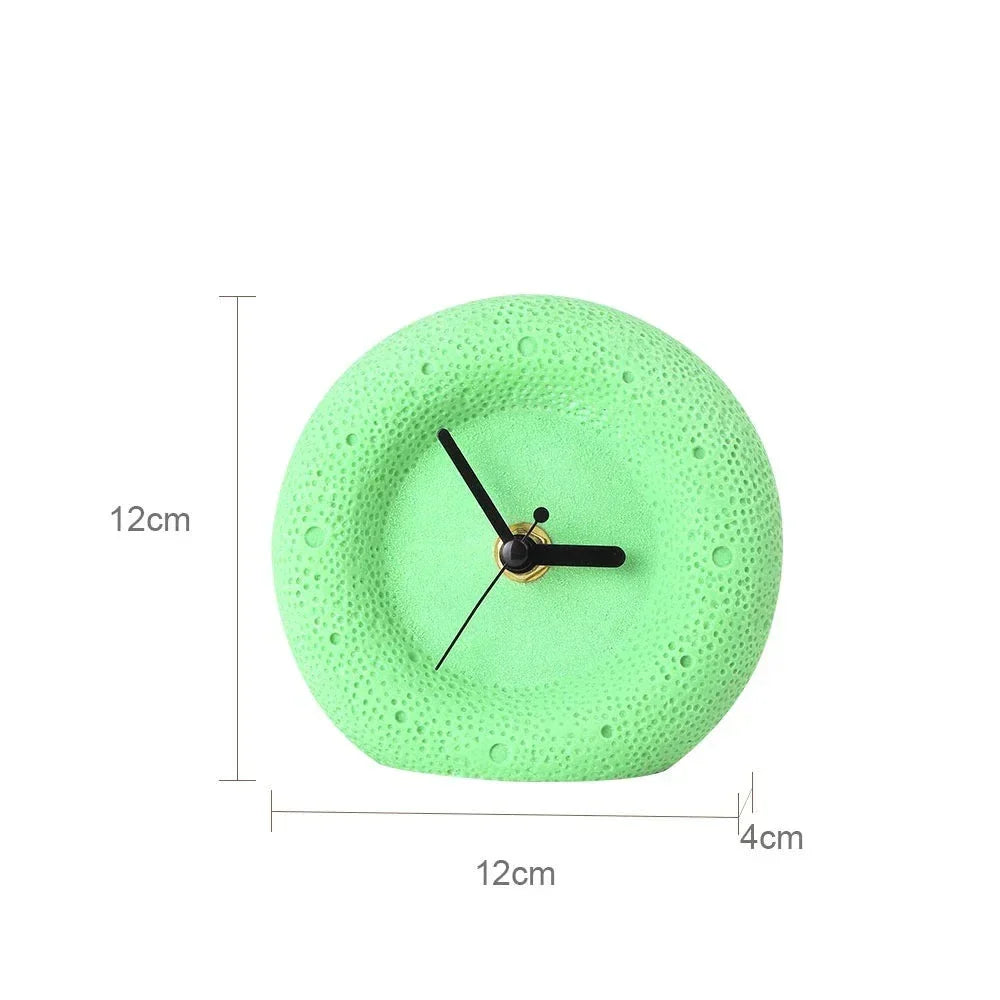 Sandstone Desk Clock, Silent Minimalist Table Clock - product view 7