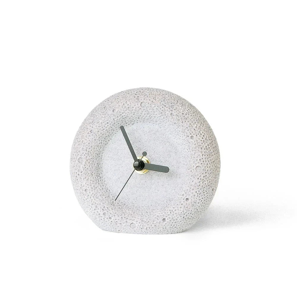 Sandstone Desk Clock, Silent Minimalist Table Clock - product view 4
