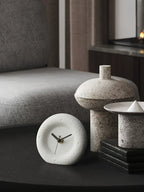 Sandstone Desk Clock, Silent Minimalist Table Clock - product view 11