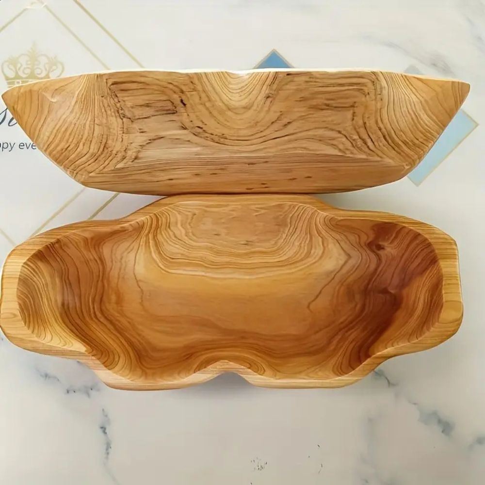 Carved Arc Wooden Decorative Tray – image 2