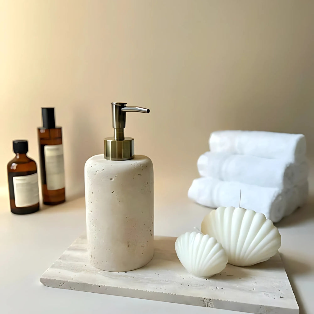 Stone-Effect Resin Soap Dispenser 280 mL – image 3