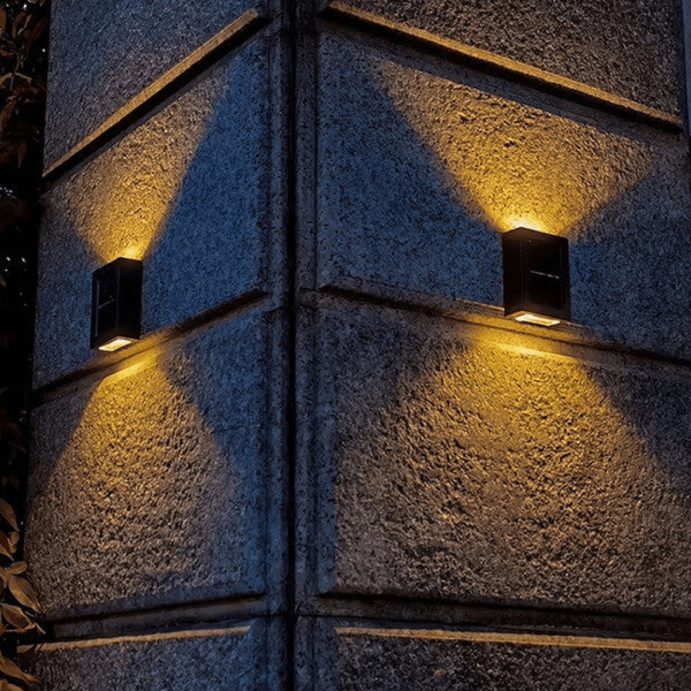Solar Dual-Beam LED Wall Light for Gardens and Fences - view 11