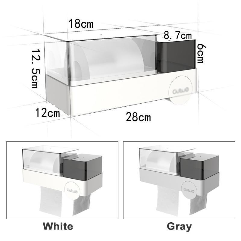 Covered Tissue Dispenser with Storage Shelf – product image 2