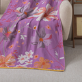 Purple Wildflower Cotton Gauze Bath Towel – image 1