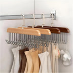 Wooden Eight-Hook Rotating Accessory Hanger – image 3