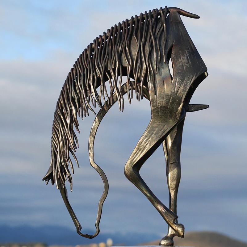 Decorative Metal Horse Sculpture
