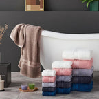 Cotton Bathroom Towel Set – 3 Pieces – image 8