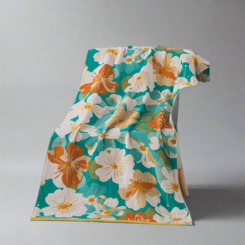 Floral Cotton Gauze Bath Towel – image 4