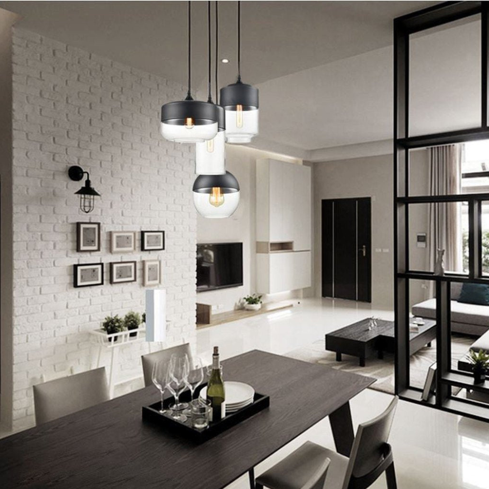 Geometric Glass Pendant Light, Clear or Smoky Finish - view 3