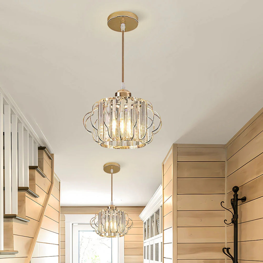 Prismatic Crystal Ceiling Light with Metal Fittings - view 7