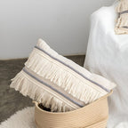 Fringed Linen Cushion Cover – image 3