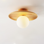 Wood-Shade LED Flush Ceiling Light, Scandinavian Style - view 22