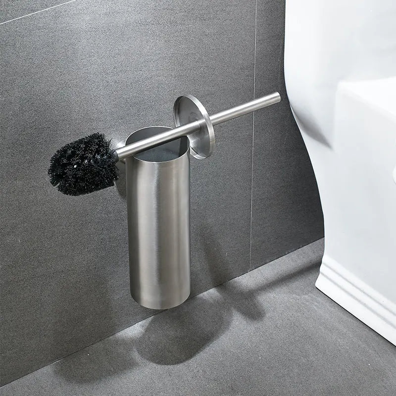 Wall-Mounted Stainless Steel Toilet Brush and Holder — product view 5