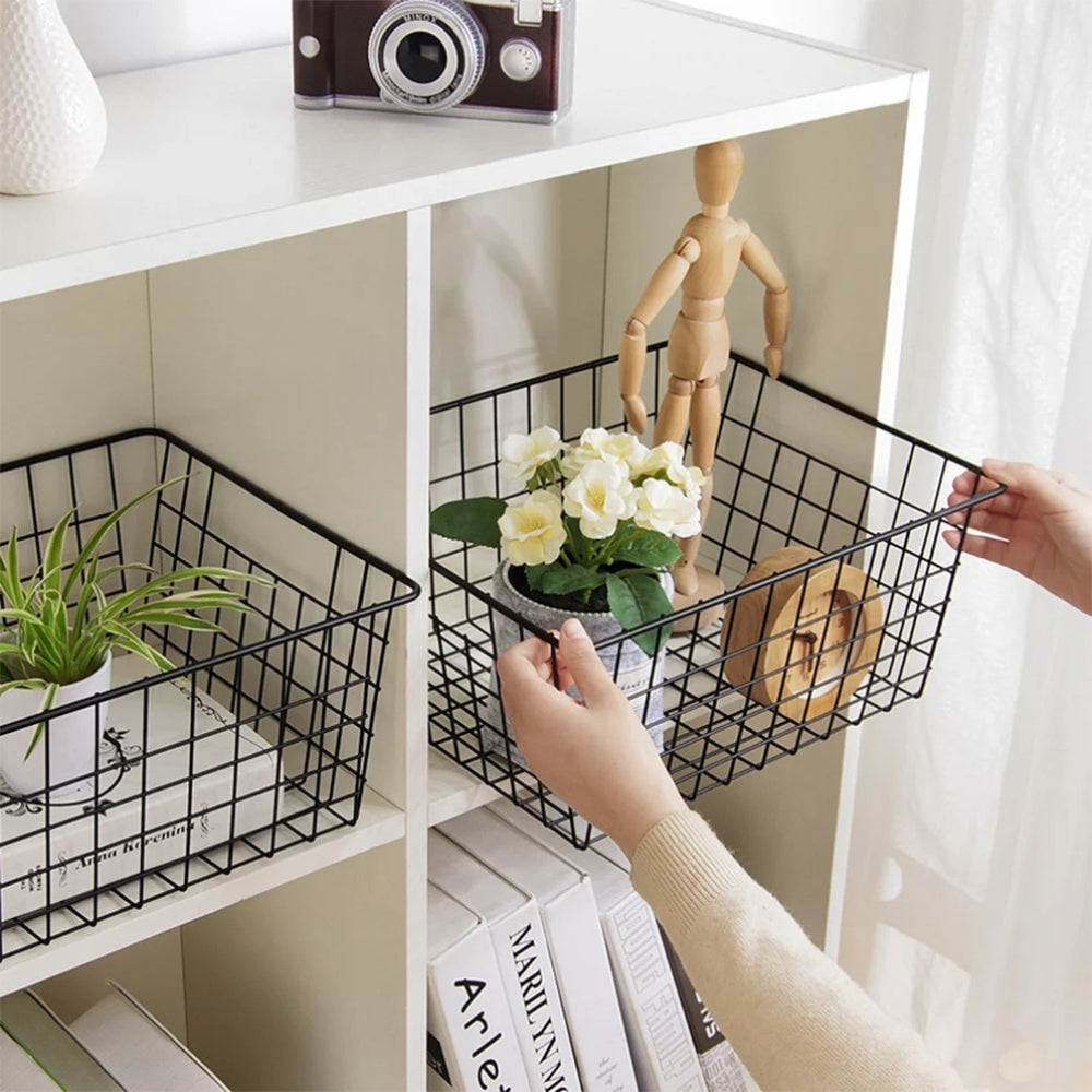 Iron Wire Storage Basket with Carry Handles – image 5