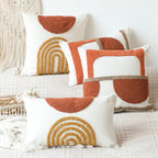 Geometric Embroidered Cotton Cushion Cover – image 3