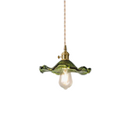 Glass Petal Pendant Light with Brass Fittings - view 17