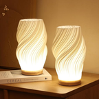 Textured Vase-Shaped LED Bedside Lamp with USB Cord - view 3