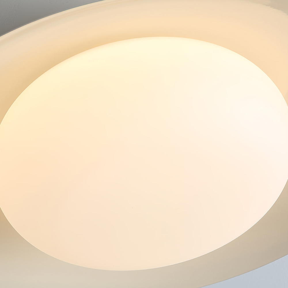 Cream Acrylic LED Flush Ceiling Light, 35 cm - view 19