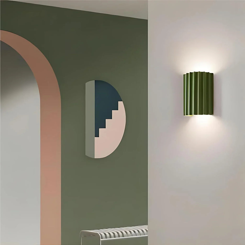 Ribbed Resin Wall Sconce with Push-Button Switch - view 10
