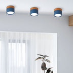 Wood-Effect LED Button Ceiling Light - view 21