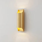 Metal LED Wall Sconce with Gold-Tone Interior - view 7