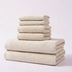 Cotton Bathroom Towel Set – 6 Pieces – image 1