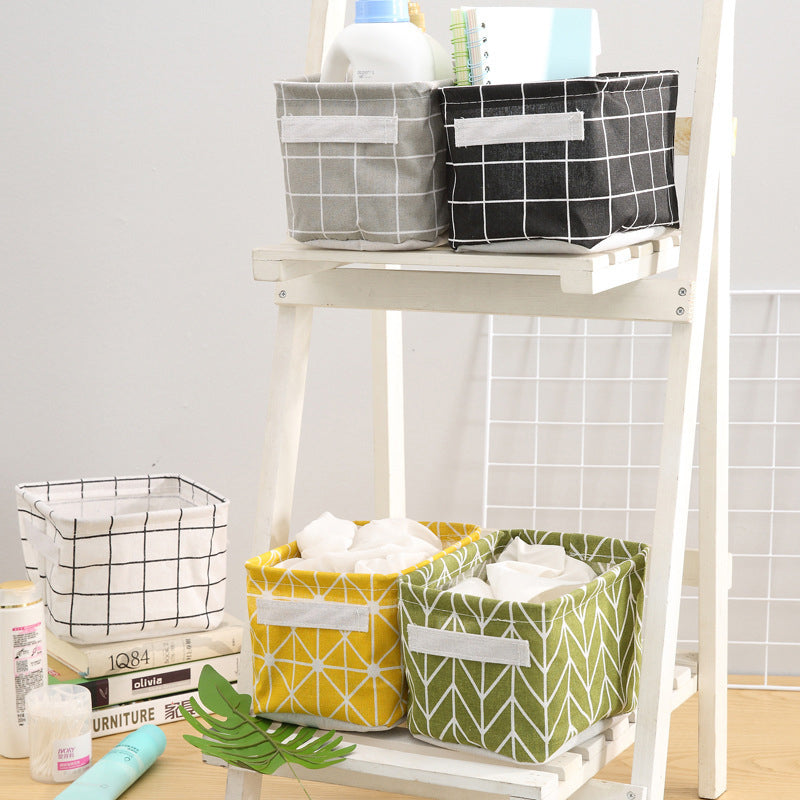 Patterned Canvas Storage Basket – product image 1