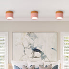 Wood-Effect LED Button Ceiling Light - view 23