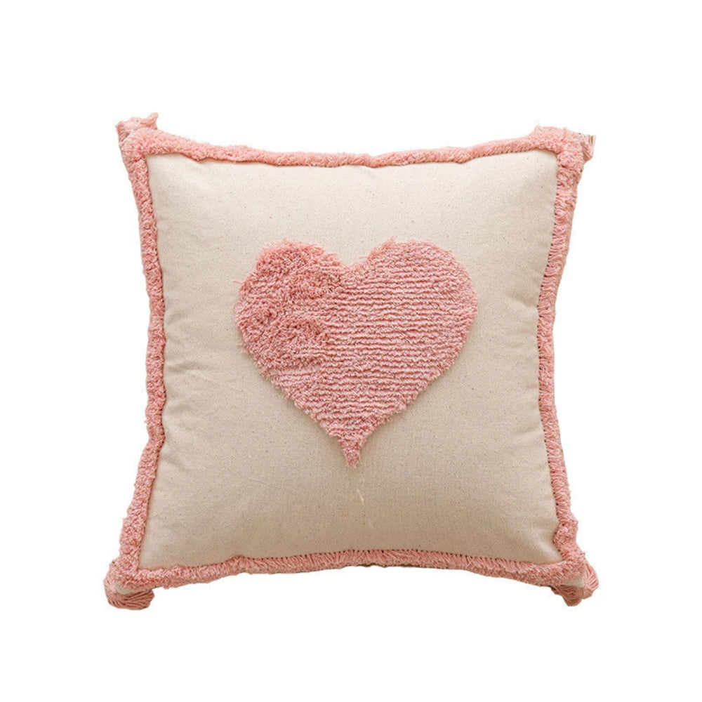 Tufted Geometric and Heart Cushion Cover – image 4
