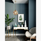 Floral Glass Pendant Light with Brass Fittings - view 29