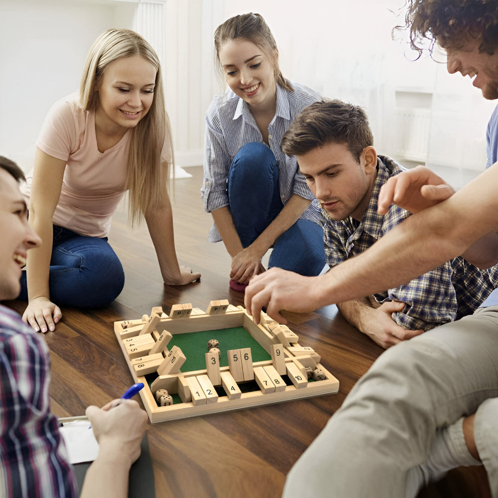 Board Game Wooden Math Learning Family Tabletop Educational Set