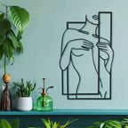 Abstract Face Metal Wall Decoration, 50 × 70 cm
