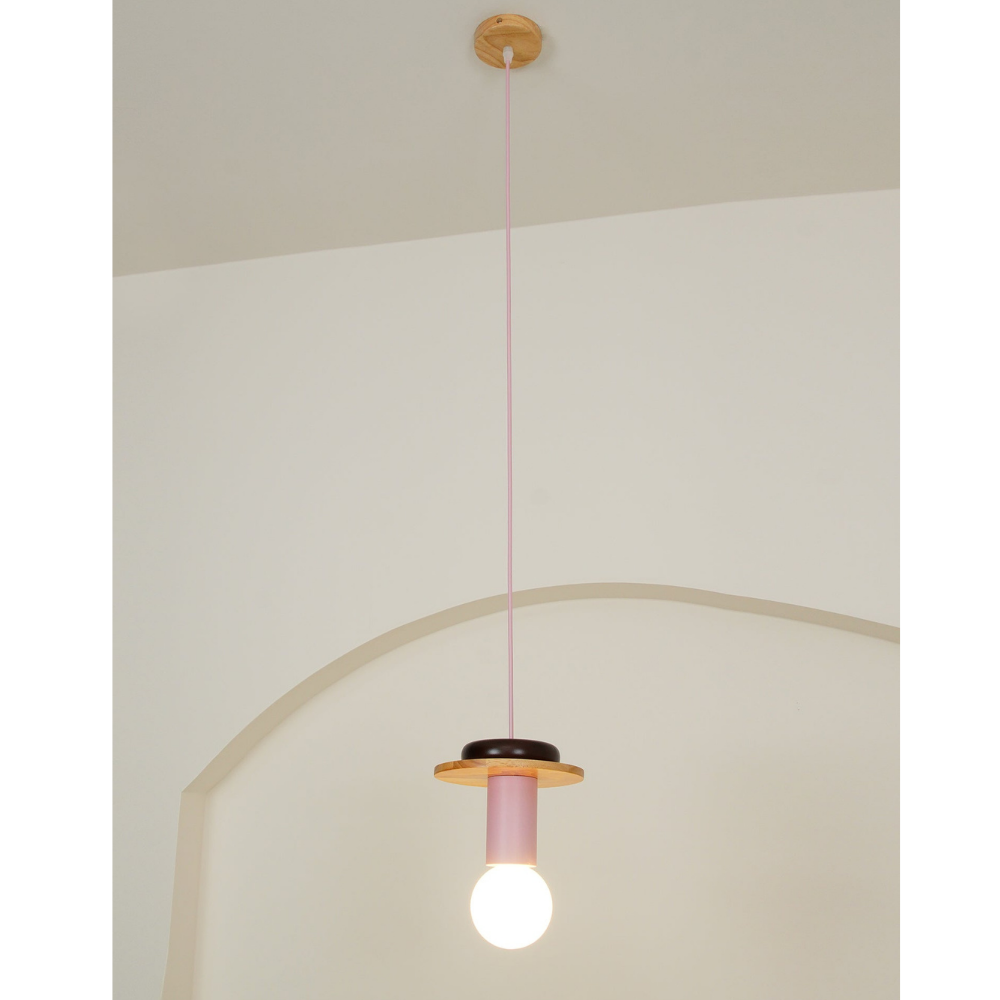 Geometric Wood Pendant Light, Sculptural Nordic Design - view 23