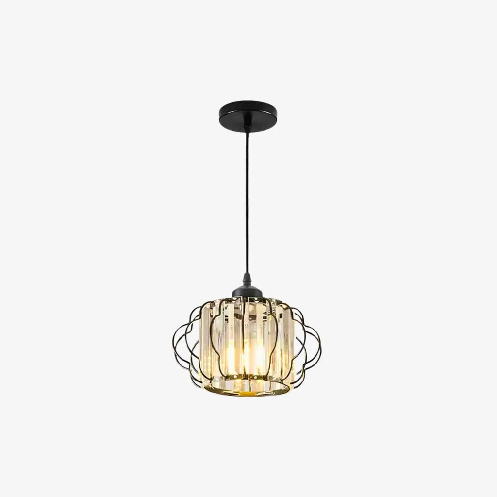 Prismatic Crystal Ceiling Light with Metal Fittings - view 1