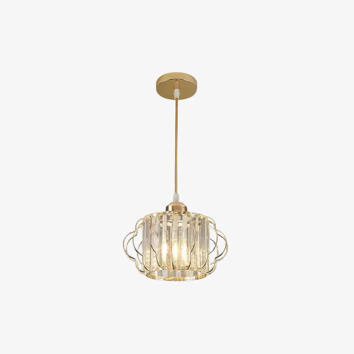 Prismatic Crystal Ceiling Light with Metal Fittings - view 3
