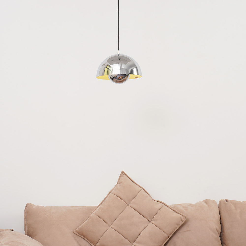 Layered Metal Dome Pendant Light, Mid-Century Style - view 14