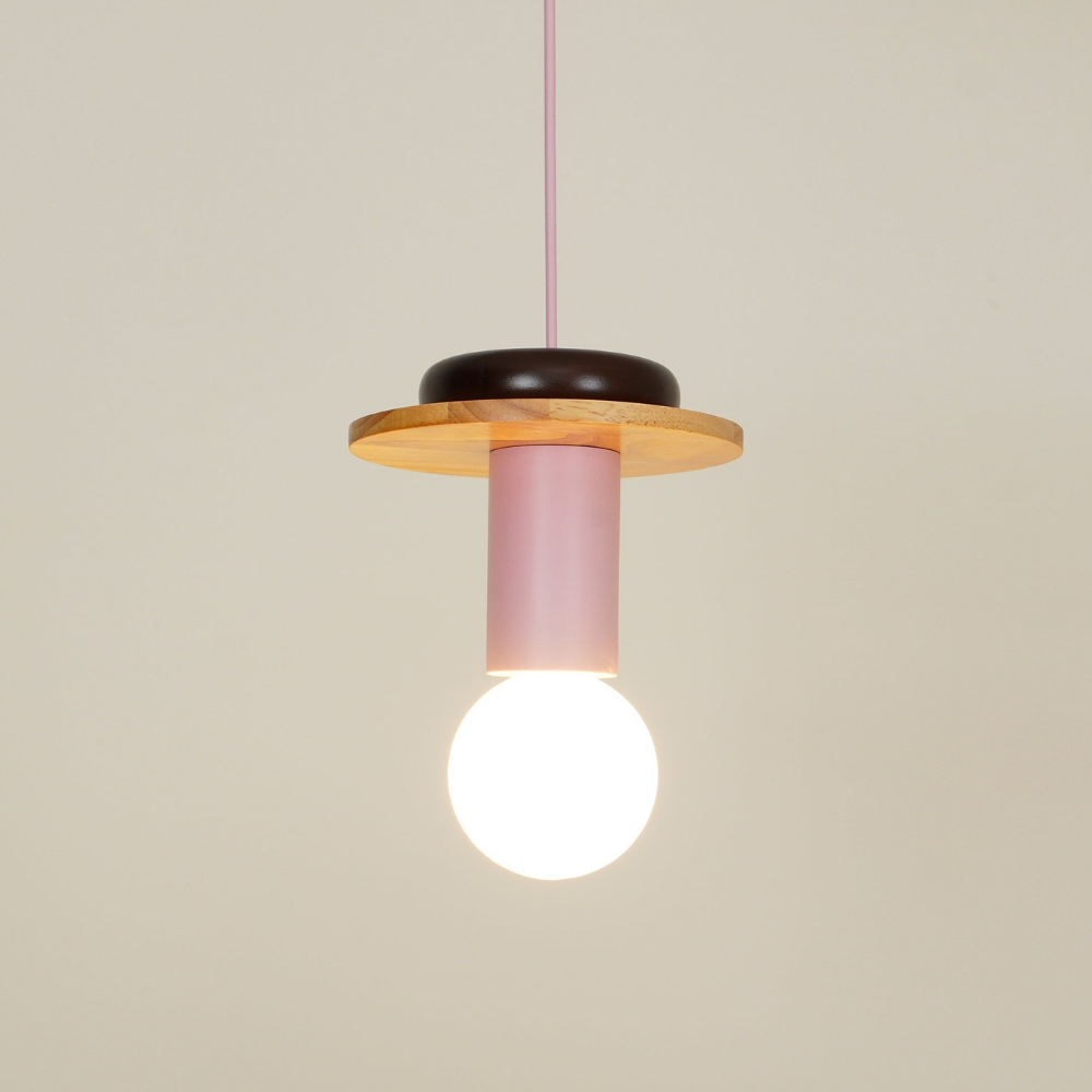 Geometric Wood Pendant Light, Sculptural Nordic Design - view 55