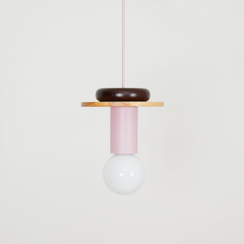 Geometric Wood Pendant Light, Sculptural Nordic Design - view 42