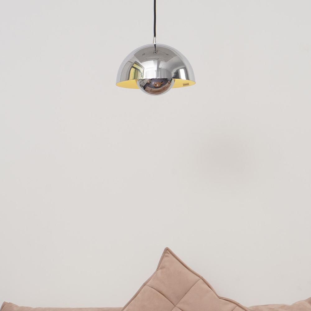 Layered Metal Dome Pendant Light, Mid-Century Style - view 13