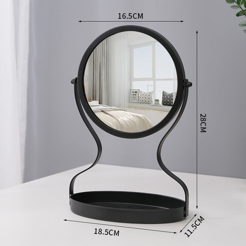 Metal Vanity Mirror with Jewellery Storage