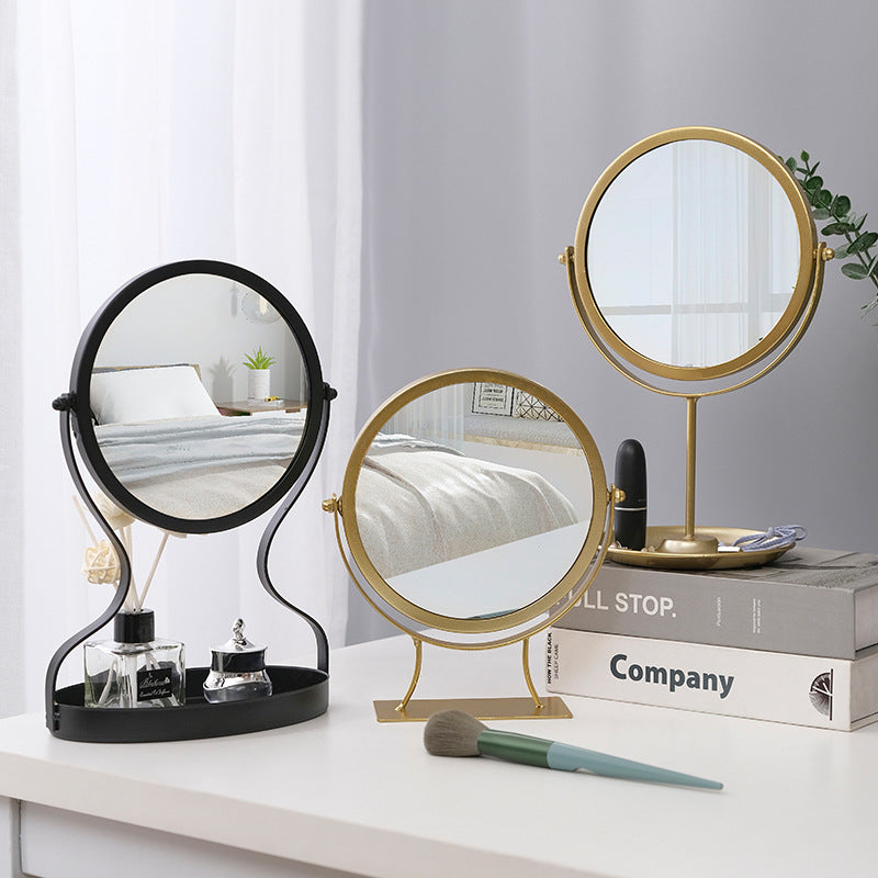 Metal Vanity Mirror with Jewellery Storage